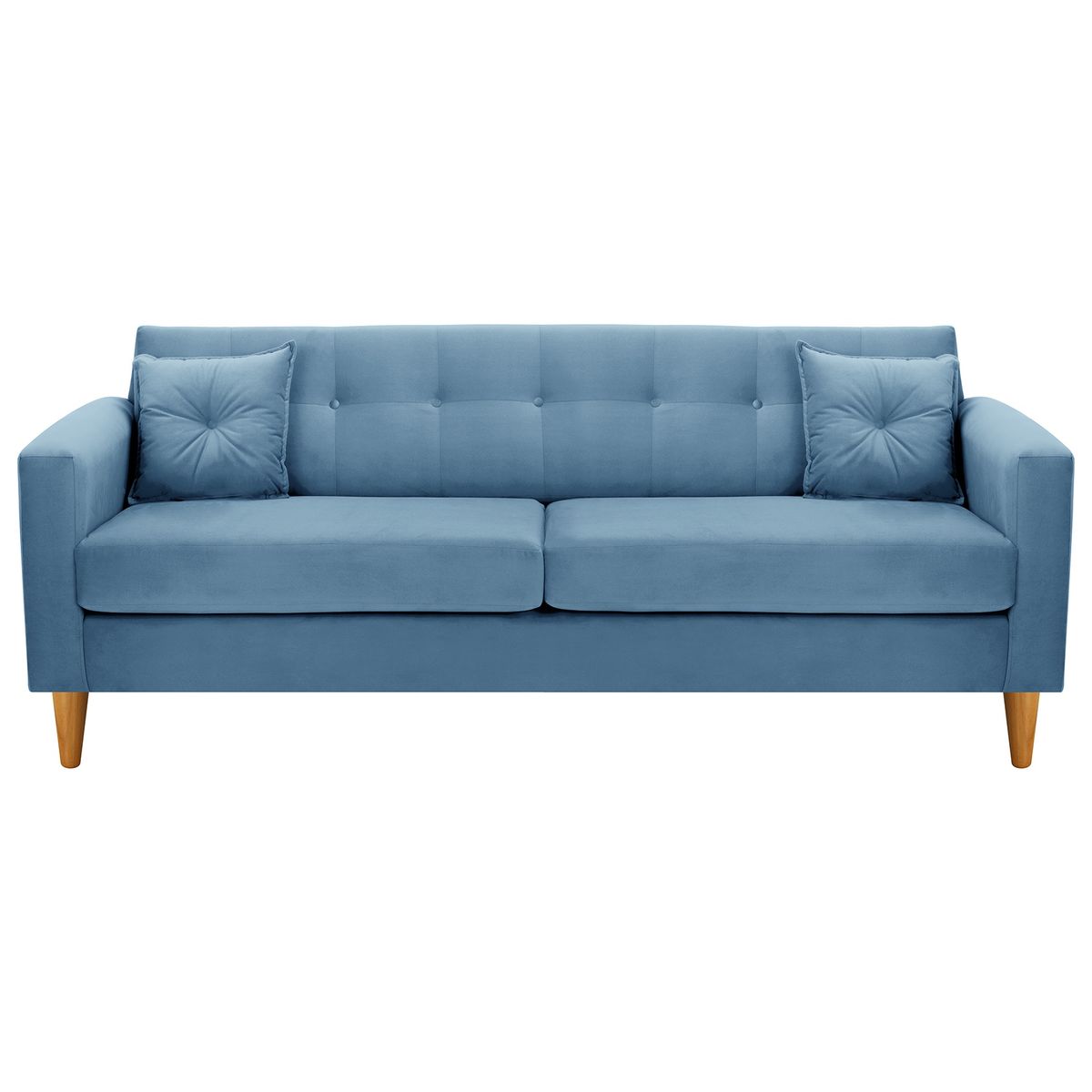BODEVIR - Sofa New Retro 3CG Felpa 04 Azul Petroleo