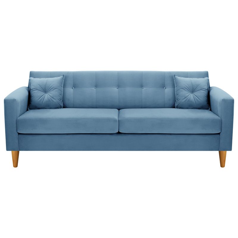 BODEVIR - Sofa New Retro 3CG Felpa 04 Azul Petroleo