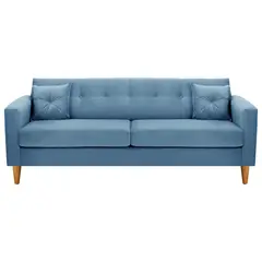 BODEVIR - Sofa New Retro 3CG Felpa 04 Azul Petroleo
