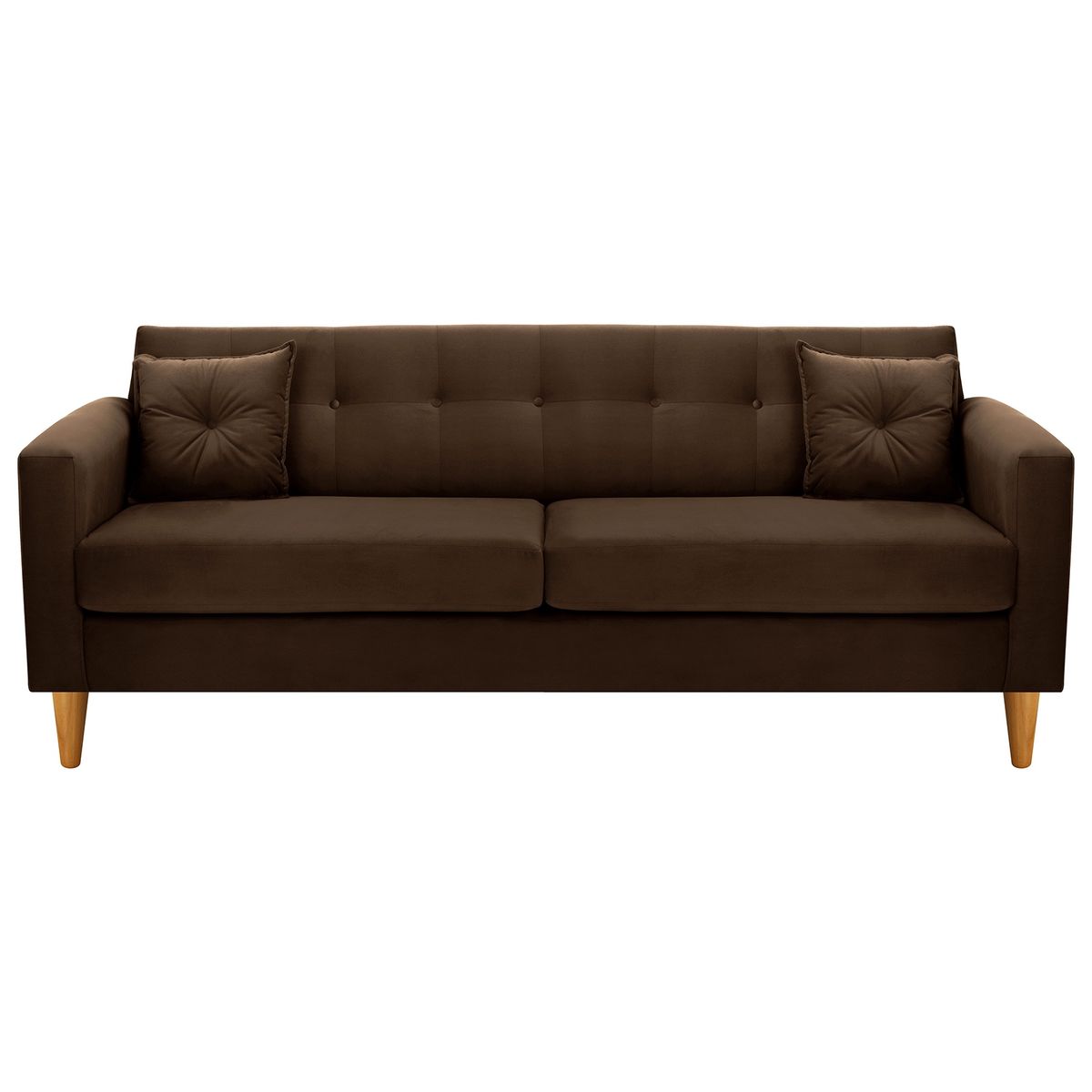 BODEVIR - Sofa New Retro 3CG Felpa 04 Chocolate