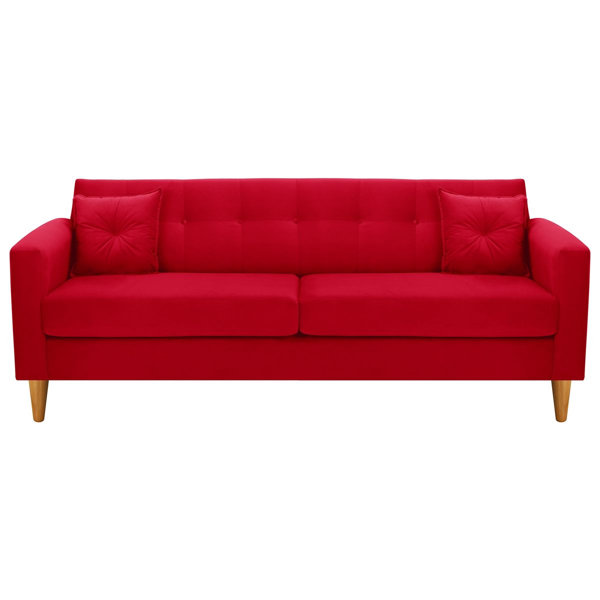BODEVIR - Sofa New Retro 3CG Felpa 04 Rojo