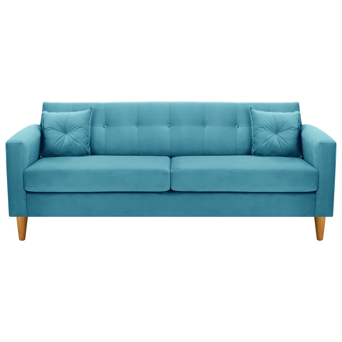 BODEVIR - Sofa New Retro 3CG Felpa 04 Turquesa