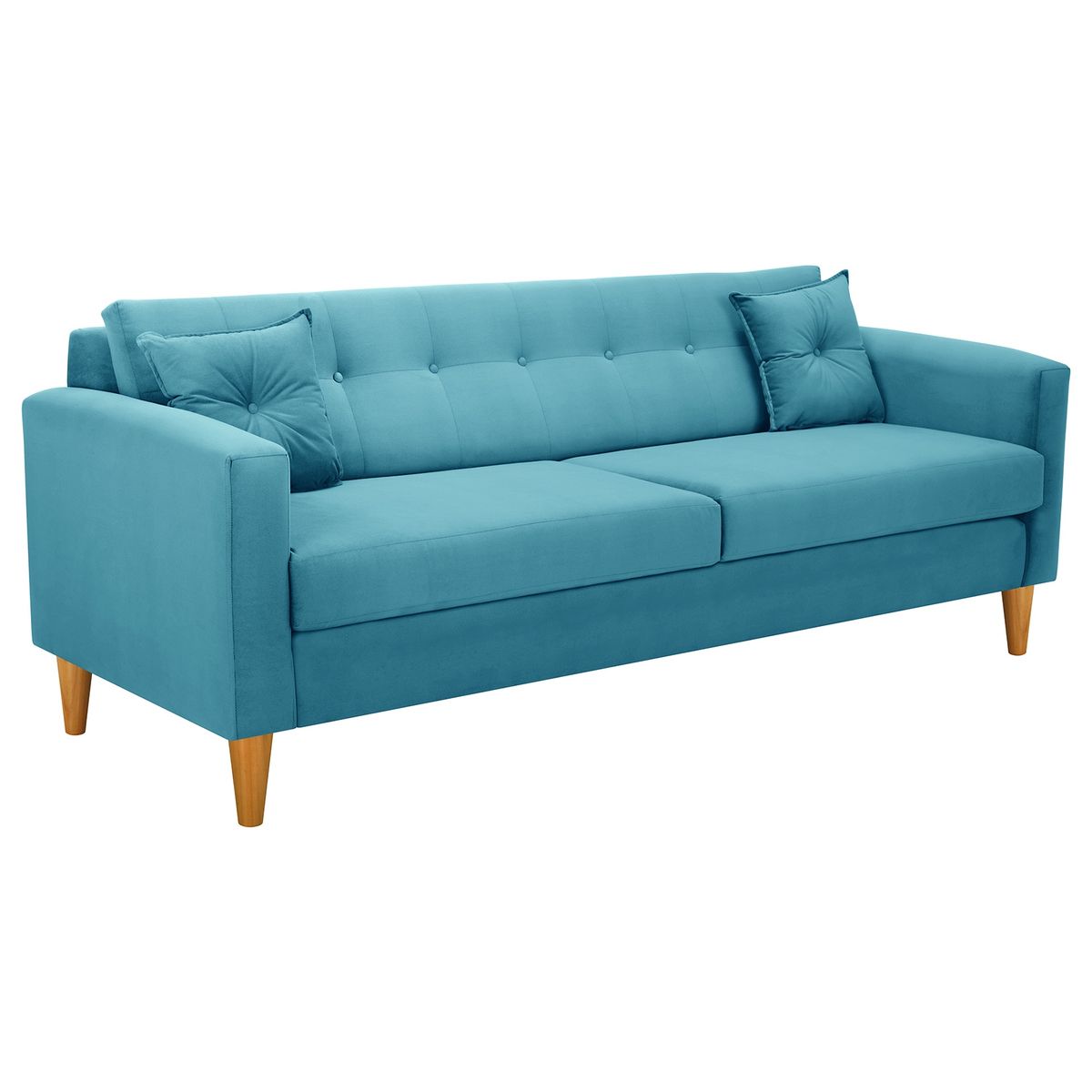 BODEVIR - Sofa New Retro 3CG Felpa 04 Turquesa