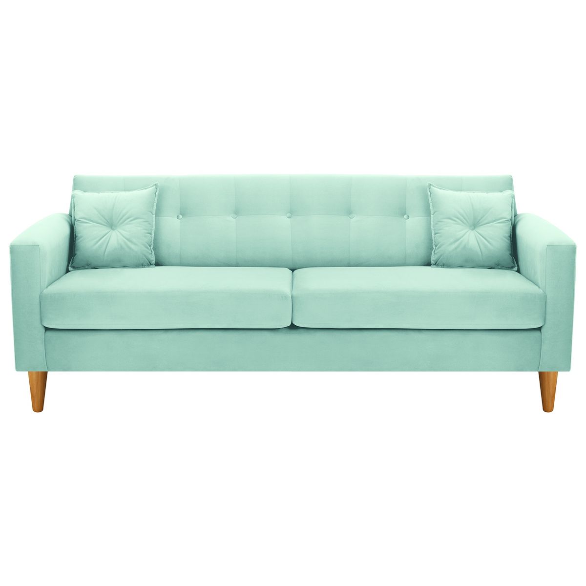 BODEVIR - Sofa New Retro 3CG Felpa 04 Verde Agua