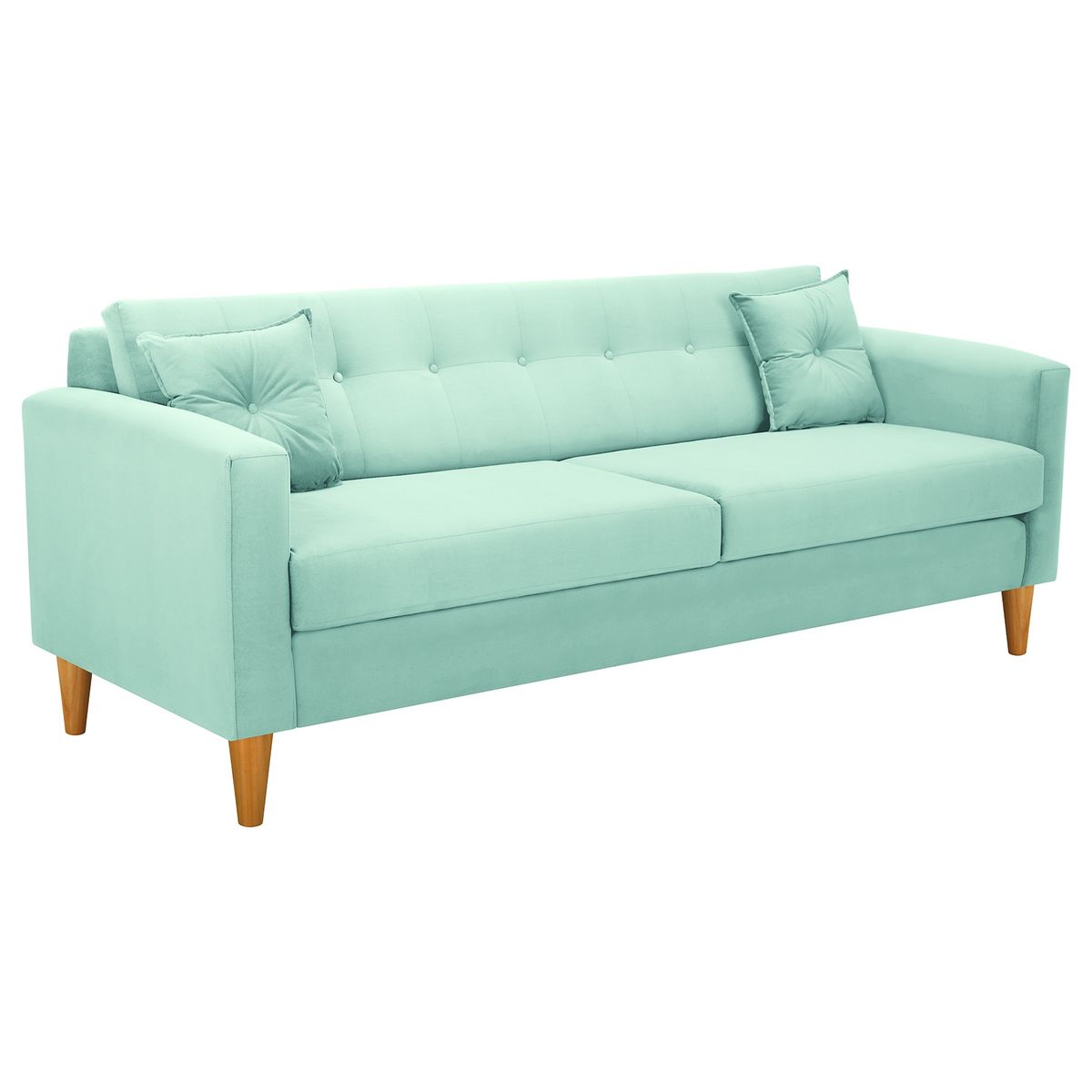 BODEVIR - Sofa New Retro 3CG Felpa 04 Verde Agua