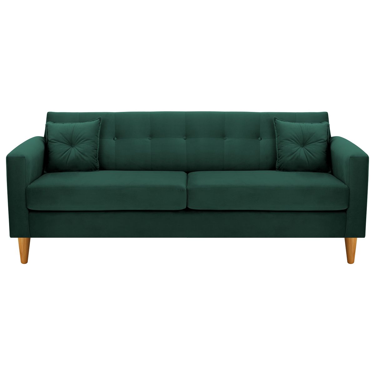 BODEVIR - Sofa New Retro 3CG Felpa 04 Verde Botella