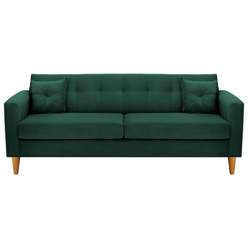 BODEVIR - Sofa New Retro 3CG Felpa 04 Verde Botella