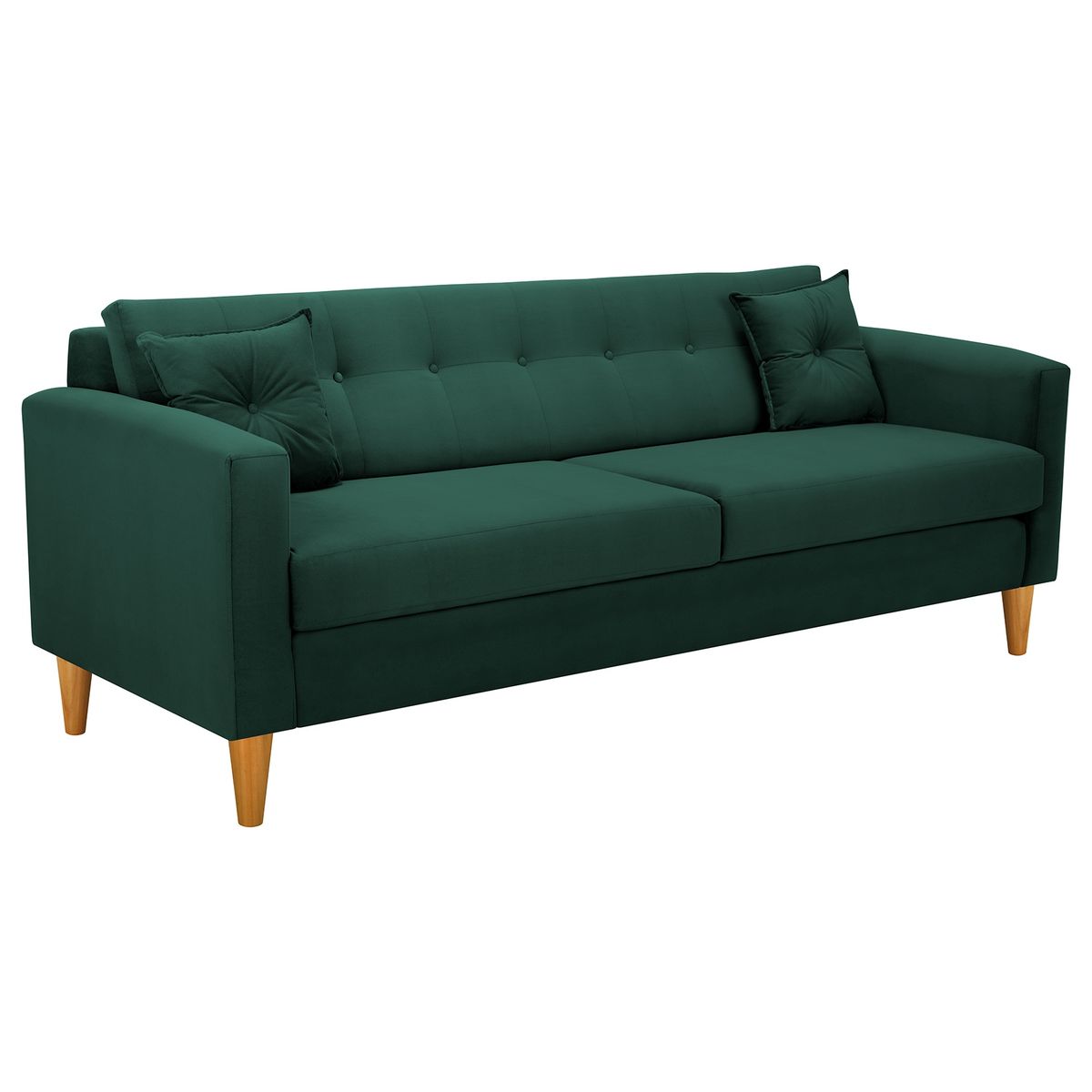 BODEVIR - Sofa New Retro 3CG Felpa 04 Verde Botella