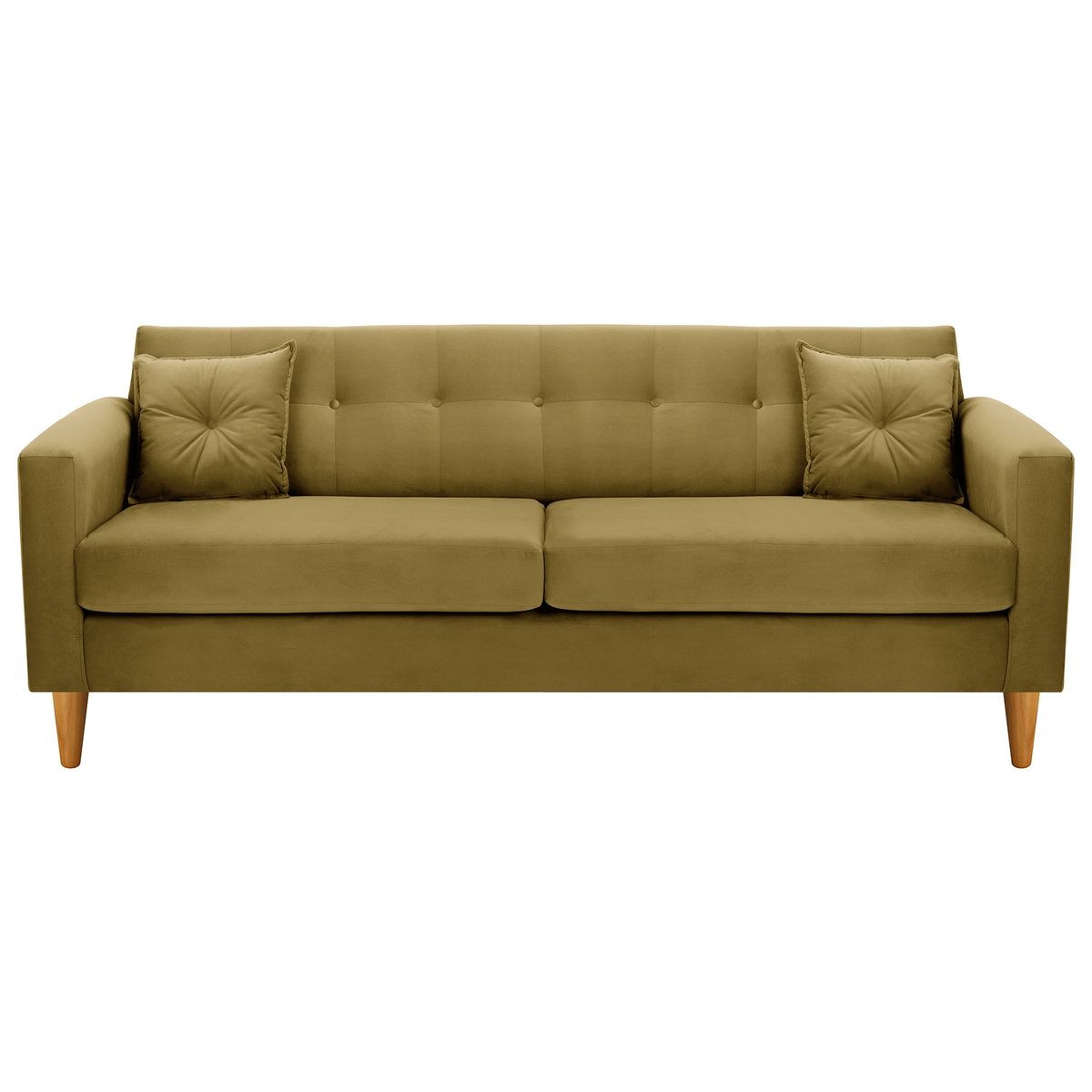 BODEVIR - Sofa New Retro 3CG Felpa 04 Verde Musgo