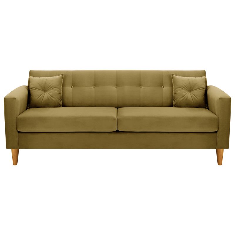 BODEVIR - Sofa New Retro 3CG Felpa 04 Verde Musgo