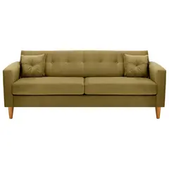 BODEVIR - Sofa New Retro 3CG Felpa 04 Verde Musgo