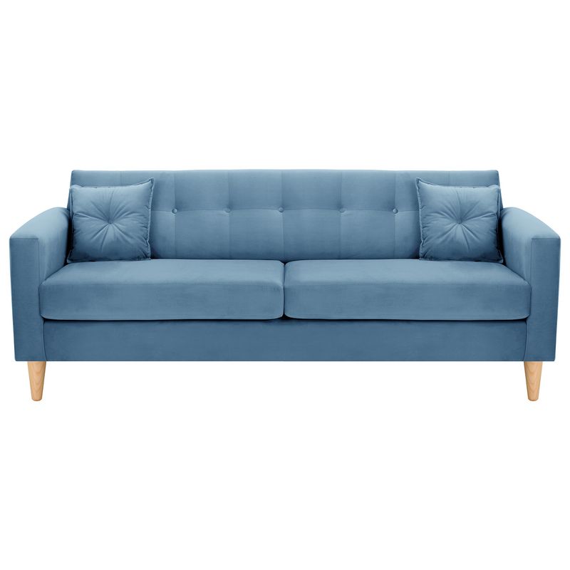 BODEVIR - Sofa New Retro 3CG Felpa 05 Azul Petroleo