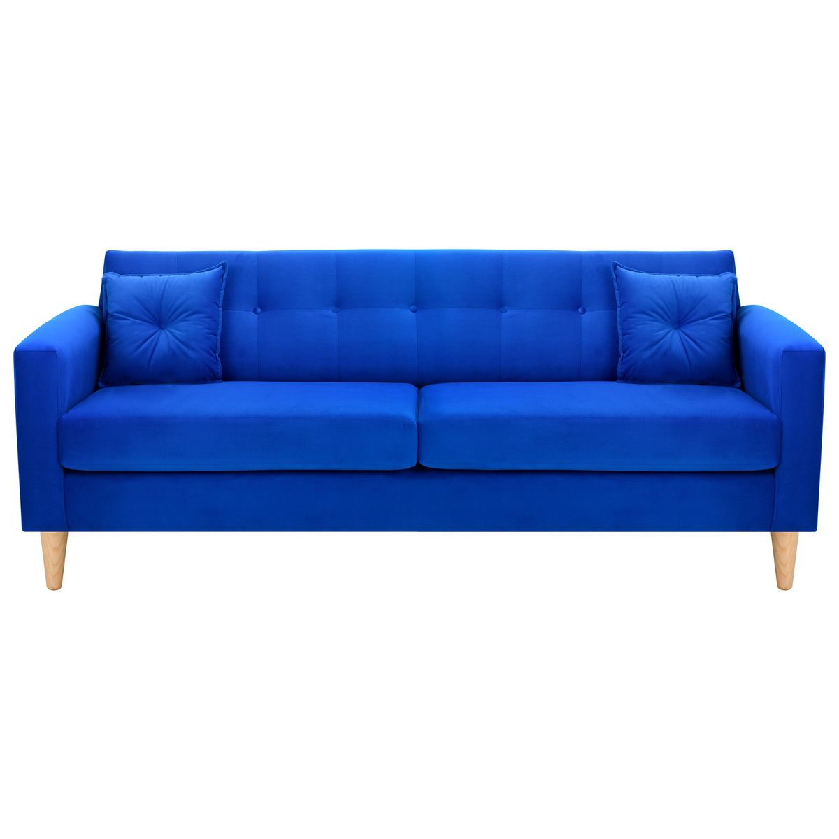 BODEVIR - Sofa New Retro 3CG Felpa 05 Azul Rey