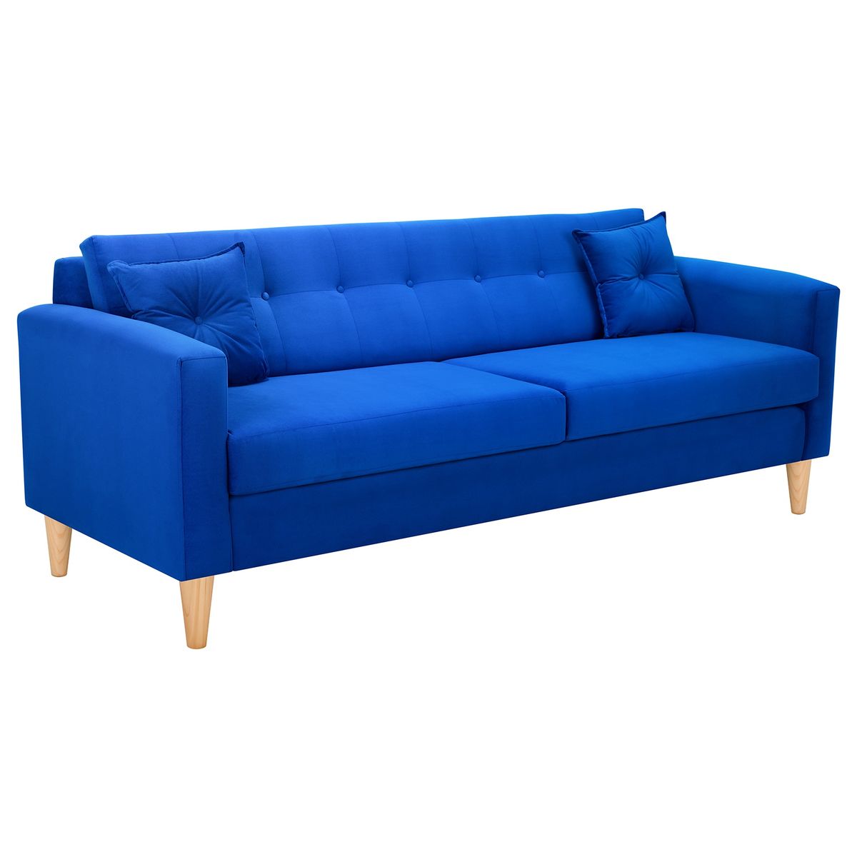 BODEVIR - Sofa New Retro 3CG Felpa 05 Azul Rey