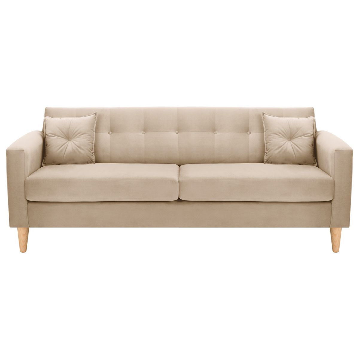 BODEVIR - Sofa New Retro 3CG Felpa 05 Beige