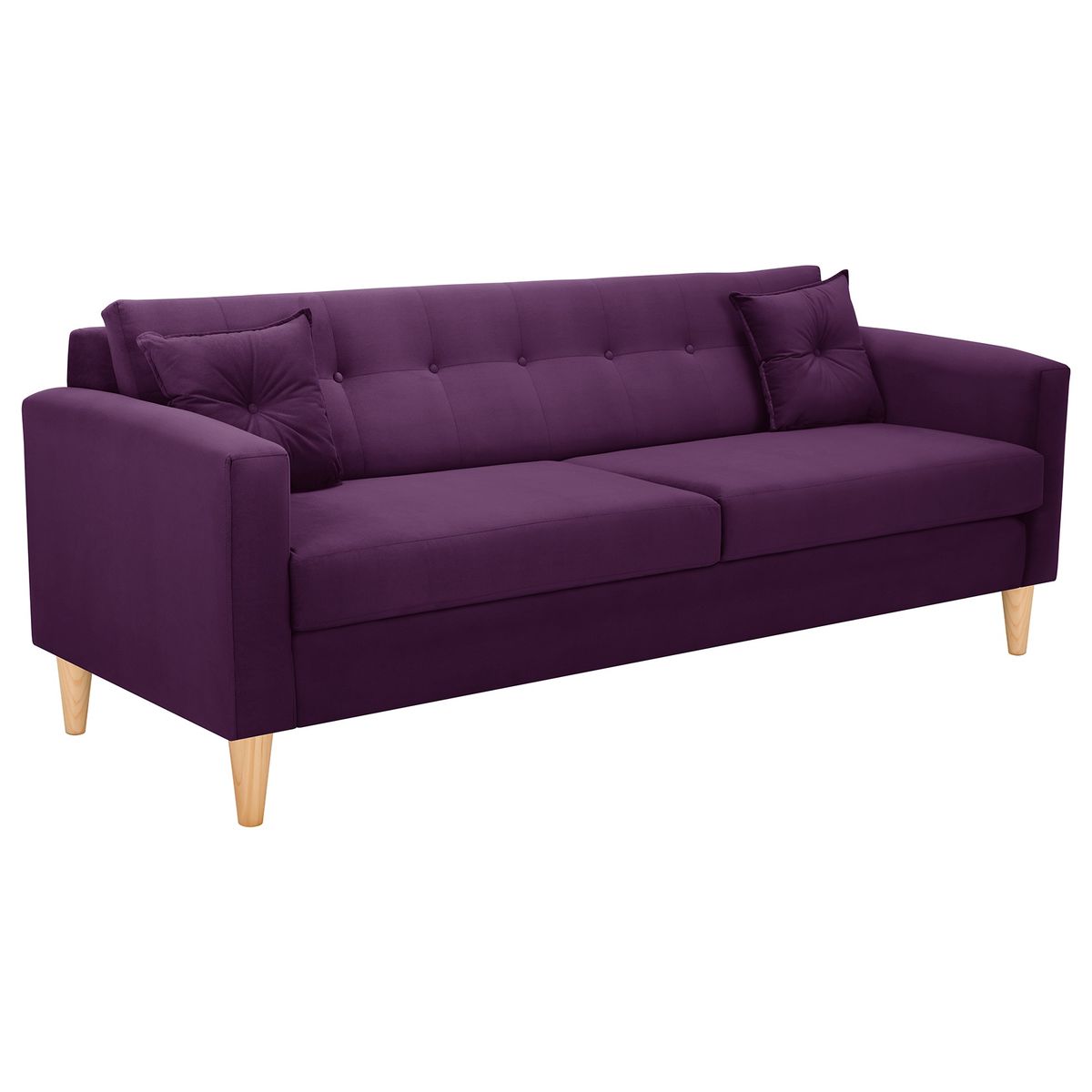 BODEVIR - Sofa New Retro 3CG Felpa 05 Morado