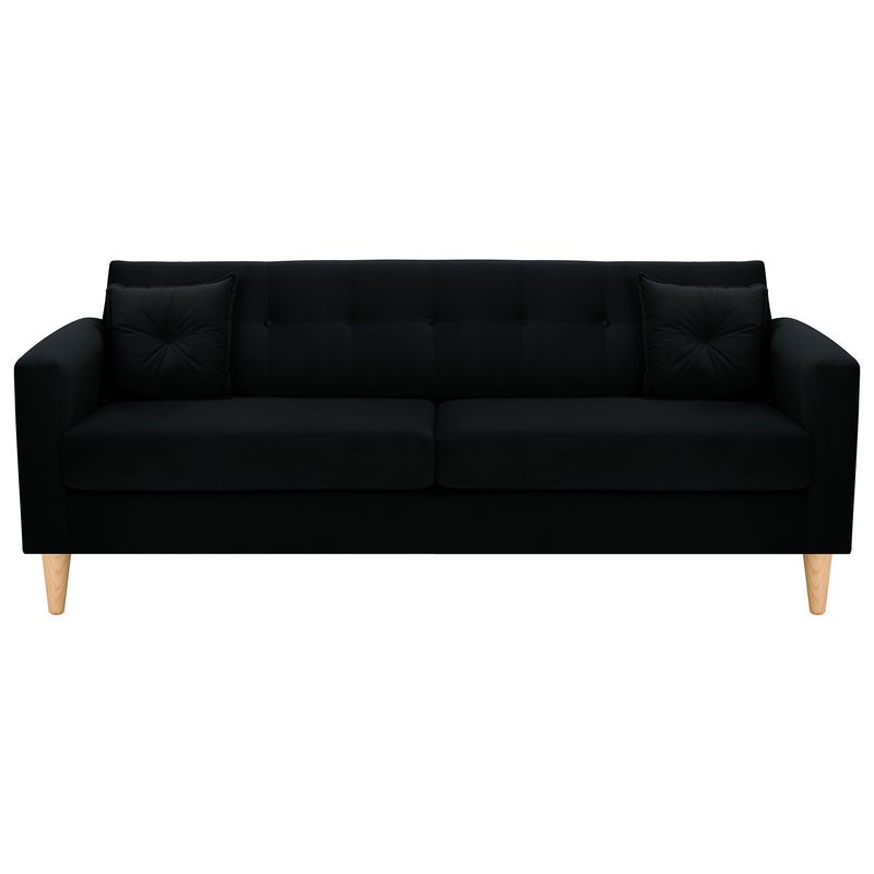 BODEVIR - Sofa New Retro 3CG Felpa 05 Negro