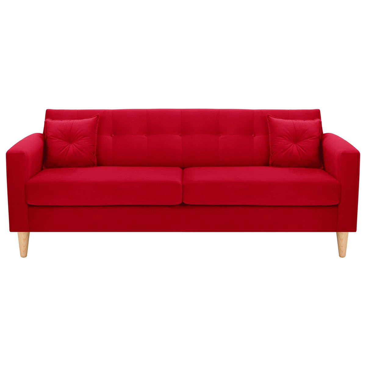 BODEVIR - Sofa New Retro 3CG Felpa 05 Rojo