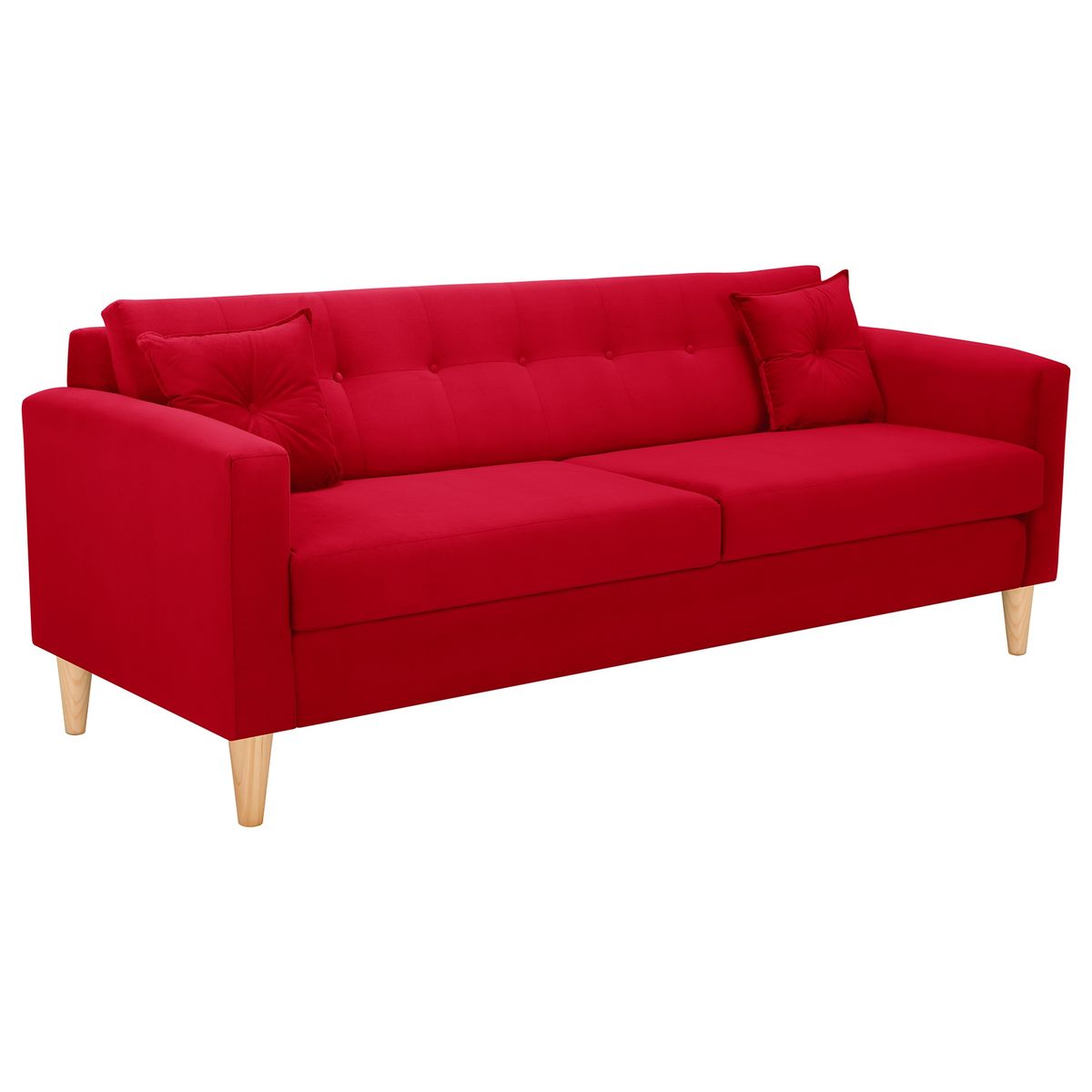 BODEVIR - Sofa New Retro 3CG Felpa 05 Rojo