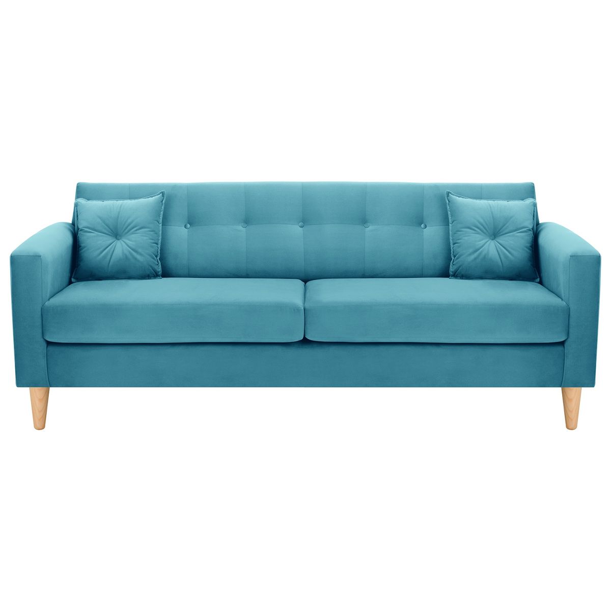 BODEVIR - Sofa New Retro 3CG Felpa 05 Turquesa