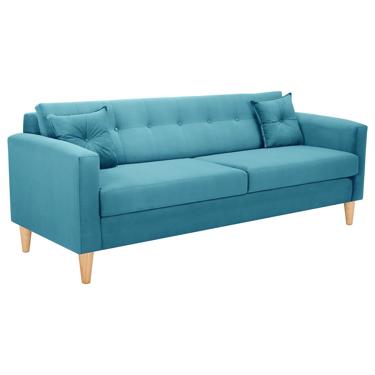 BODEVIR - Sofa New Retro 3CG Felpa 05 Turquesa