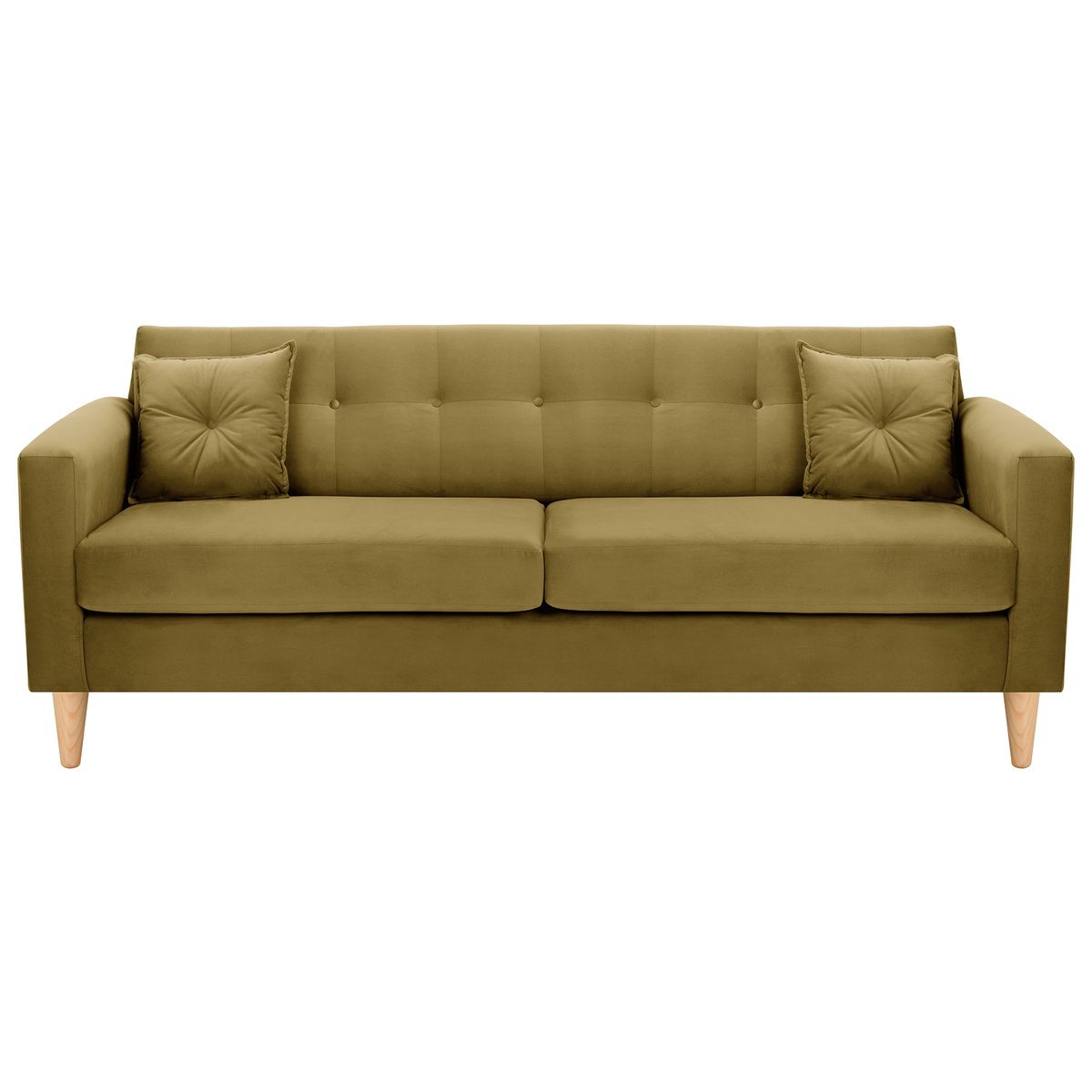 BODEVIR - Sofa New Retro 3CG Felpa 05 Verde Musgo