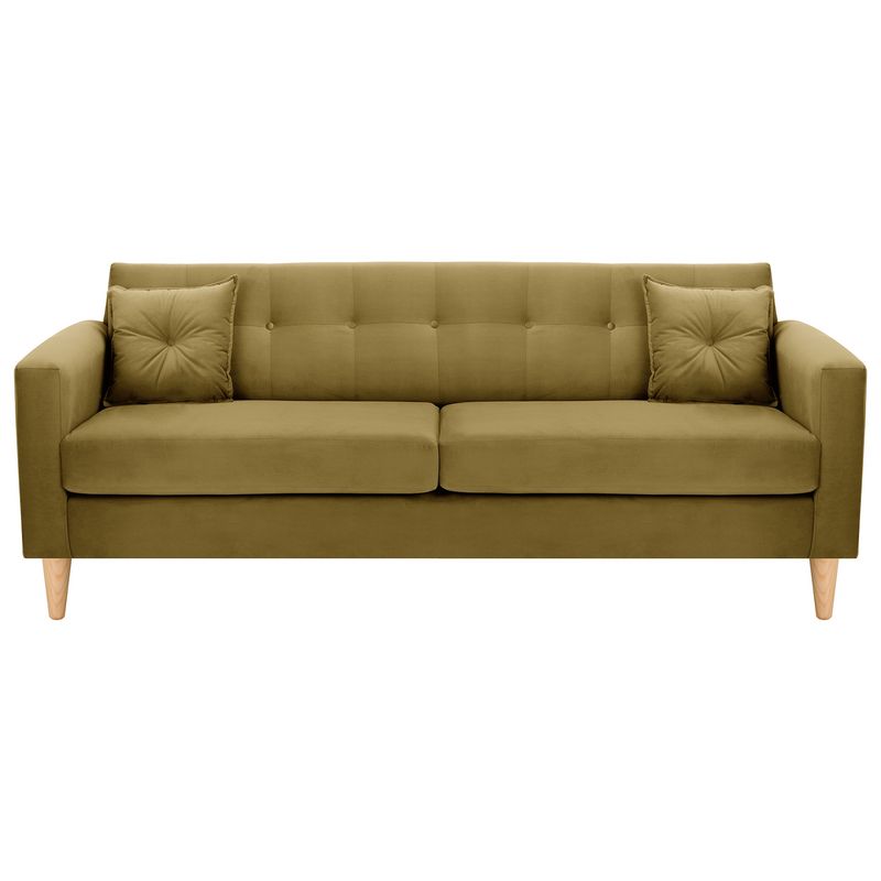 BODEVIR - Sofa New Retro 3CG Felpa 05 Verde Musgo
