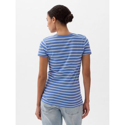 Imagen 2 del producto Polera Cuello V Manga Corta Mujer Azul
