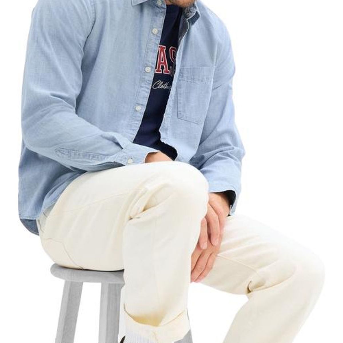 GAP - Camisa Denim Celeste GAP