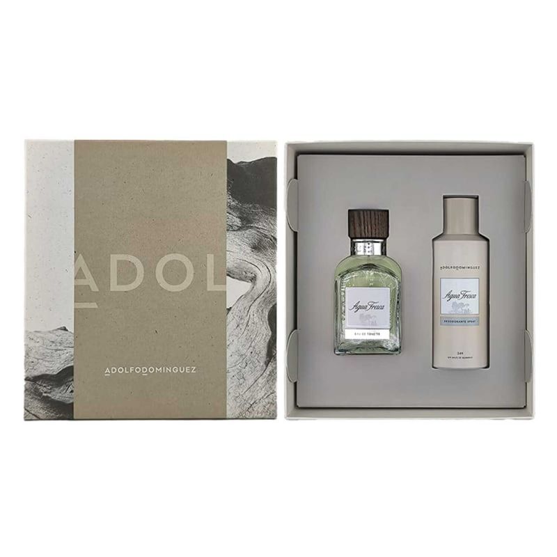 ADOLFO DOMINGUEZ - ADOLFO DOMINGUEZ AGUA FRESCA 1993 HOMBRE ESTUCHE EDT 120ML+DESO 150ML