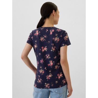 Imagen 2 del producto Polera Logo Manga Corta Floreado Mujer Azul