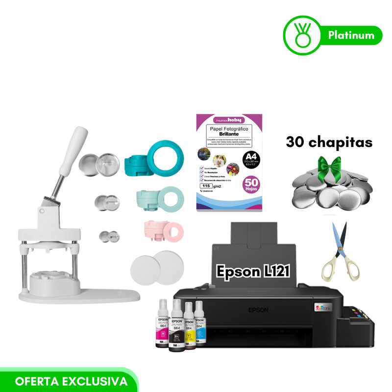 AMERICAN CRAFTS - Button press kit + impresora Epson L121 SB84