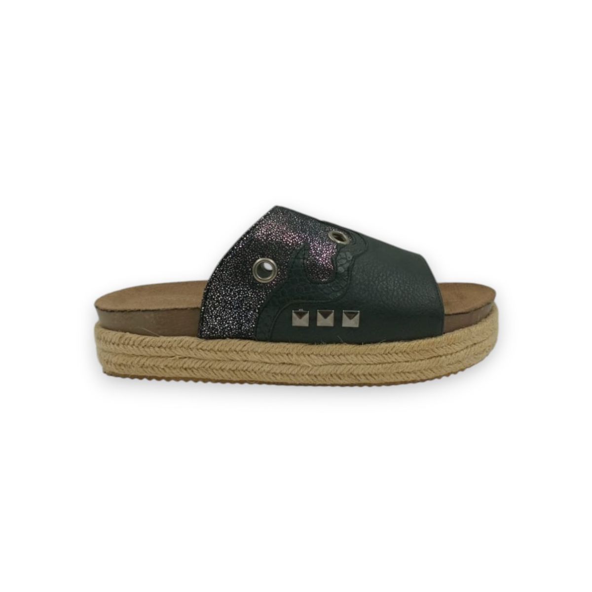 HERIEL - Sandalia Negra Plataforma