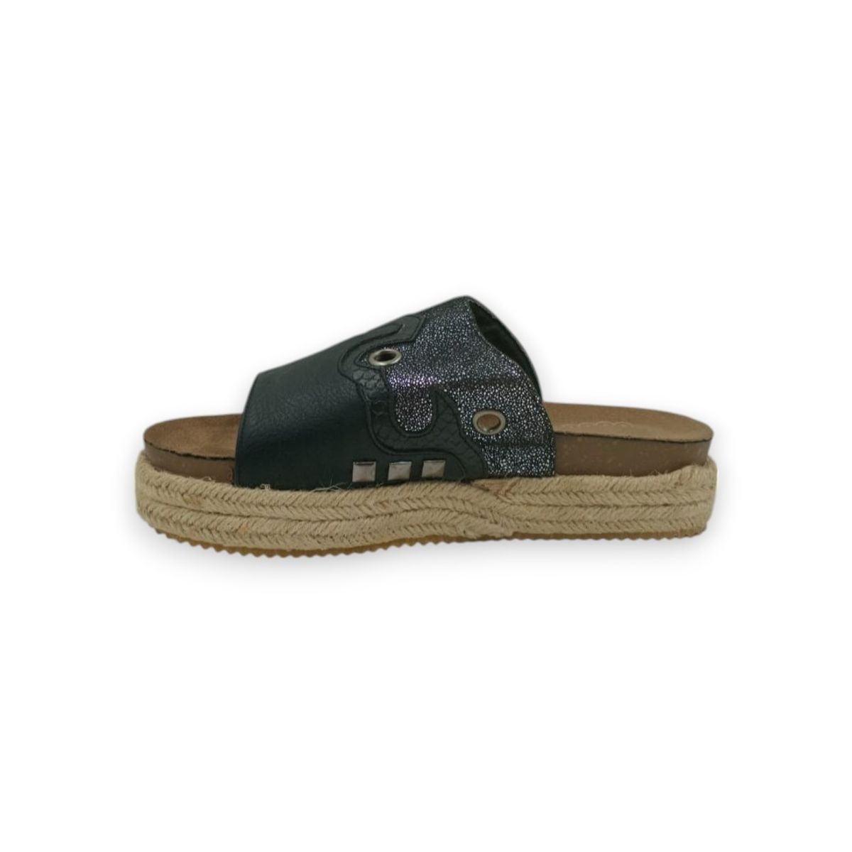 HERIEL - Sandalia Negra Plataforma