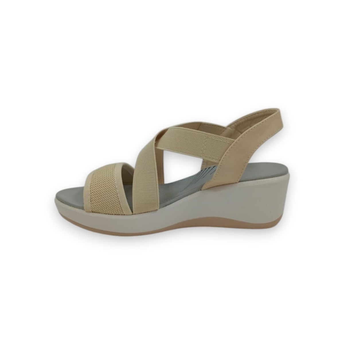 HERIEL - Sandalia Khaki Plataforma Mujer