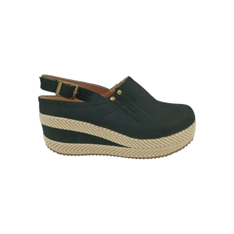 HERIEL - Zapato Panchita Negra Plataforma.