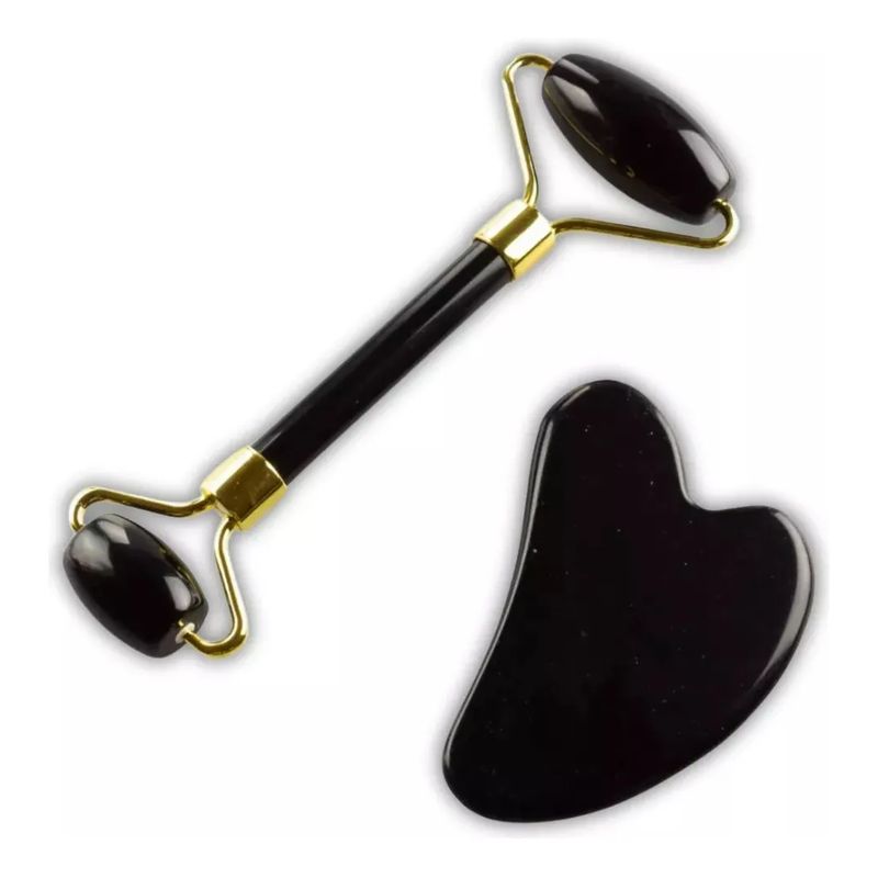 GENERICO - Jade Roller Masajeador Facial Y Piedra Gua Sha Masajes Cara