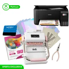 AMERICAN CRAFTS - Encuadernadora Cinch Rosada + impresora L3210 Epson SB79.
