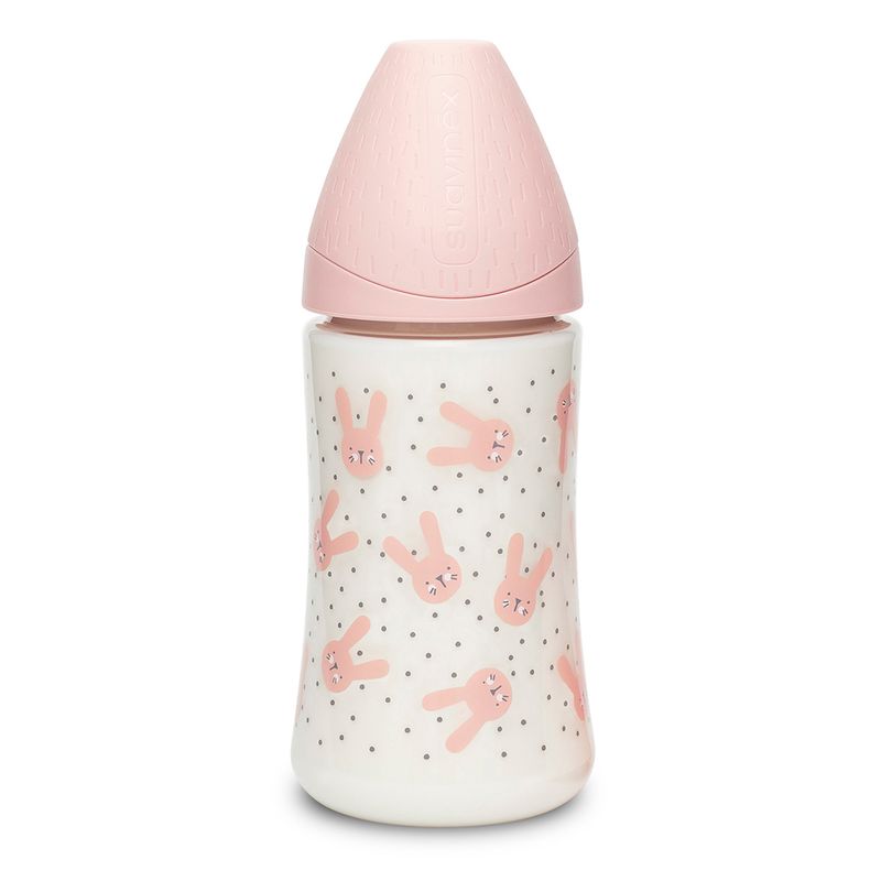SUAVINEX - MAMADERA PREMIUM 270ML HYGGE RABBIT ROSADO