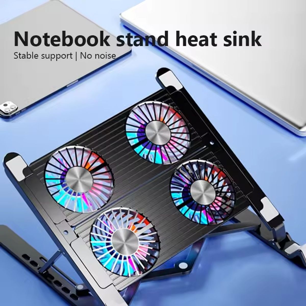 CORRERREY - Nuevo soporte Base para enfriador de ordenador portátil con 4 ventiladores