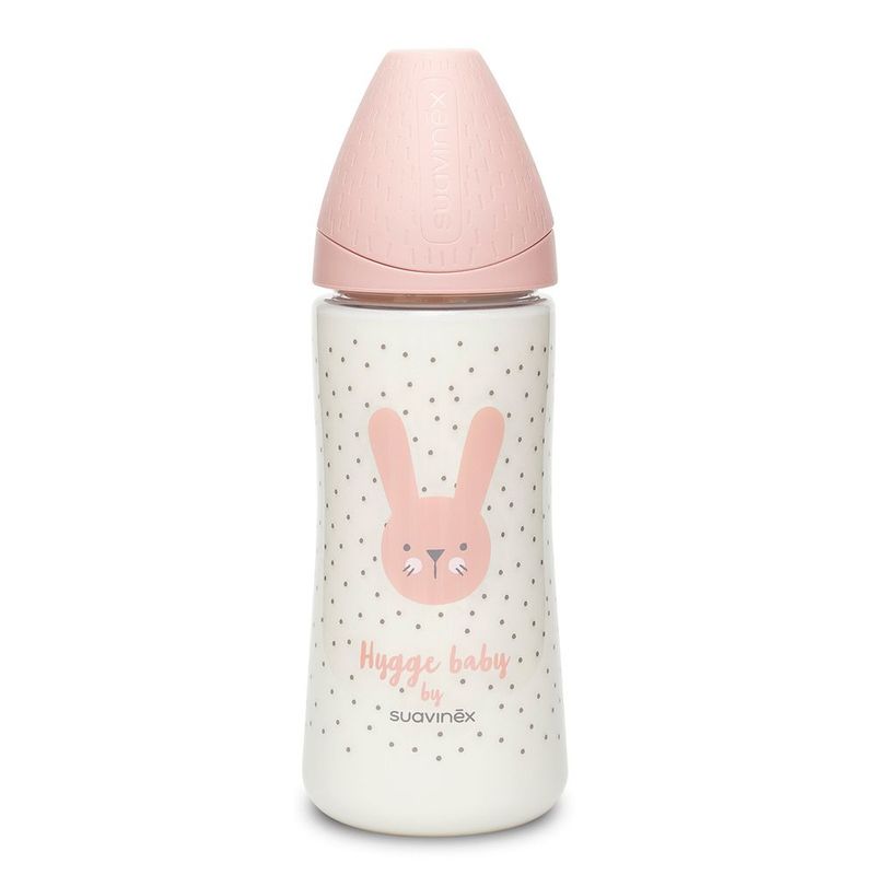 SUAVINEX - MAMADERA PREMIUM 360ML HYGGE RABBIT ROSADO