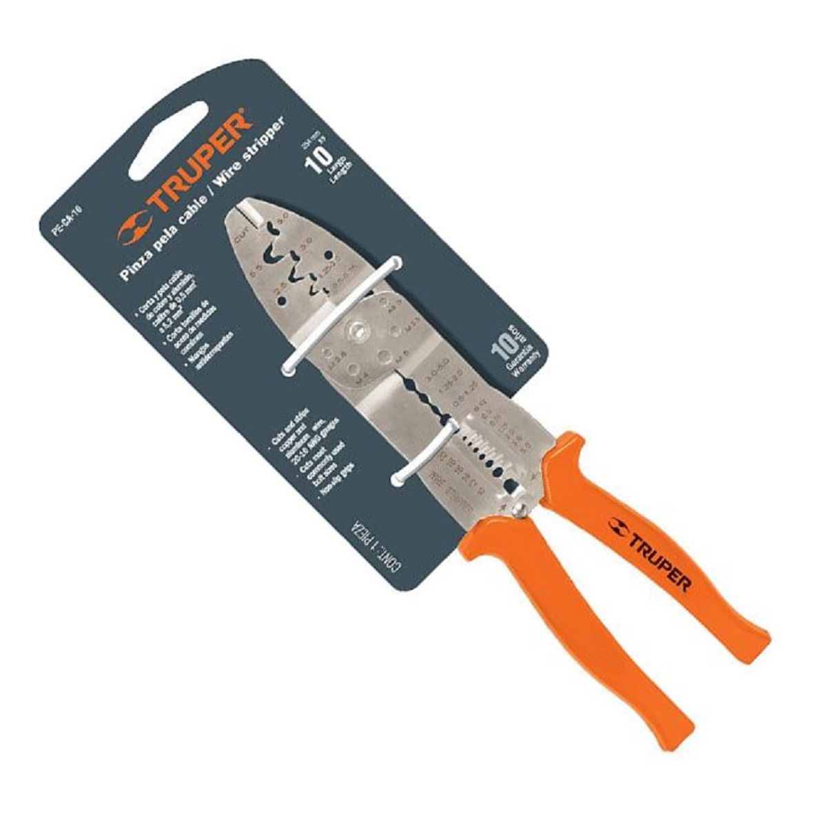 TRUPER - ALICATE PELA CABLE 10 PULG CON CRIMPEADORA PE-CA-10 TRUPER.