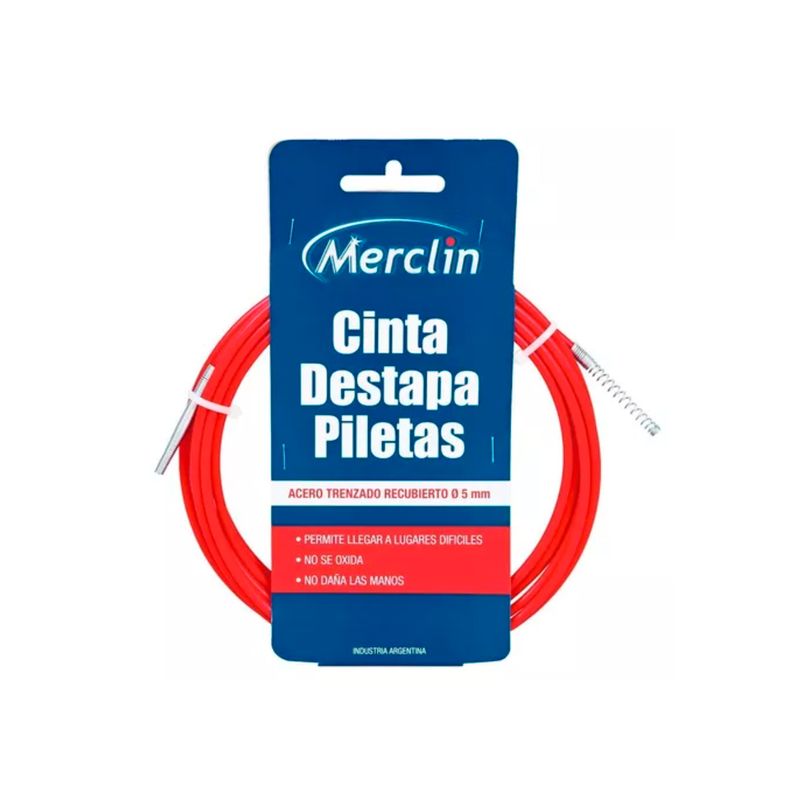 GENERICO - Cinta Destapa Piscina 3 Mts De Acero Recubierto Merclin.