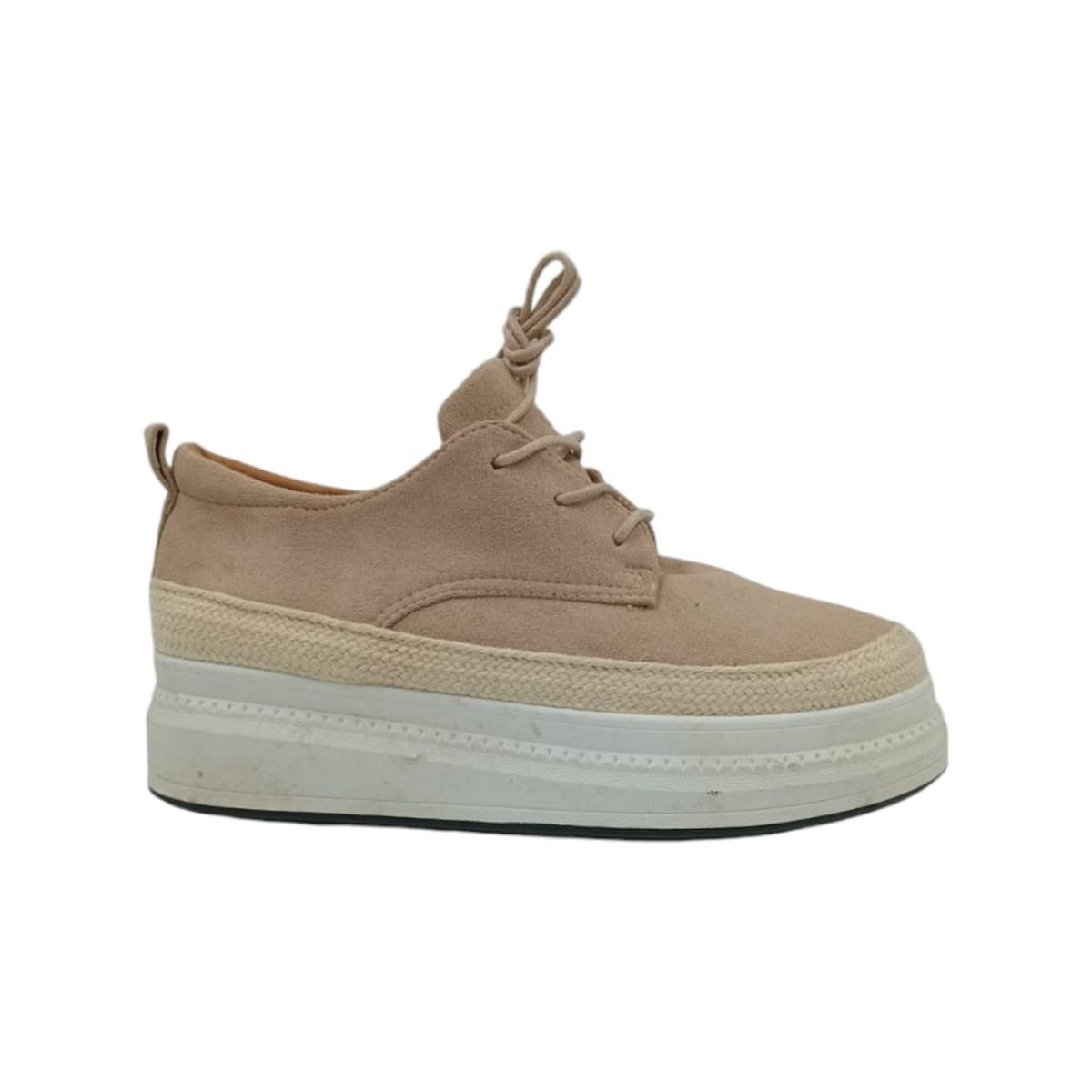 HERIEL - Zapatilla Beige Plataforma Mujer