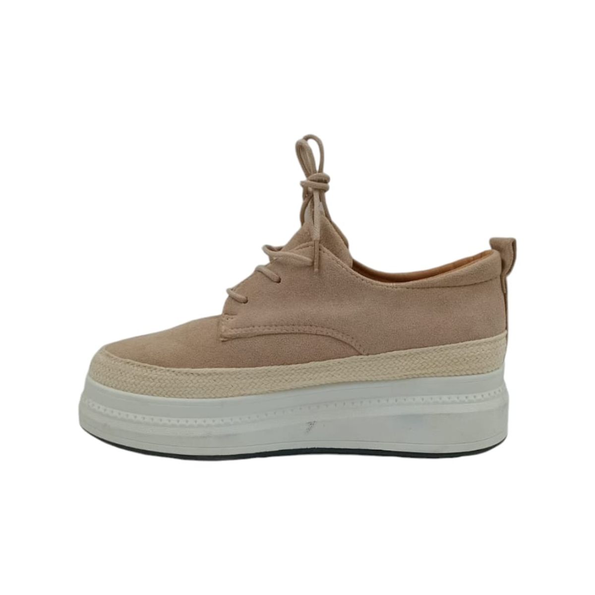HERIEL - Zapatilla Beige Plataforma Mujer