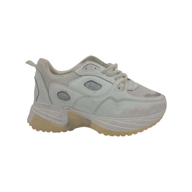 HERIEL - Zapatilla Blanca Plataforma Mujer