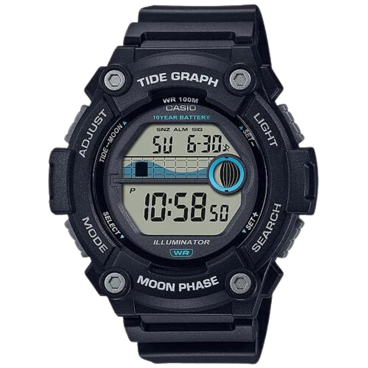 CASIO - reloj casio ws1300h-1av hombre marea fase lunar