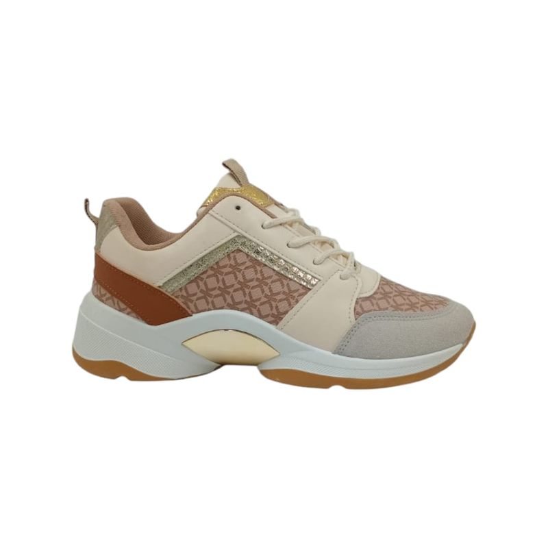 HERIEL - Zapatilla Beige Plataforma Mujer
