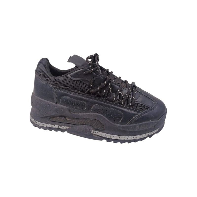 HERIEL - Zapatilla Negra Plataforma Mujer.
