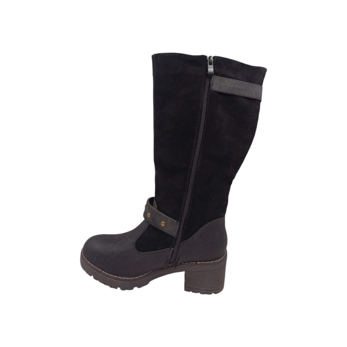 HERIEL - Bota Negra Taco Mujer.